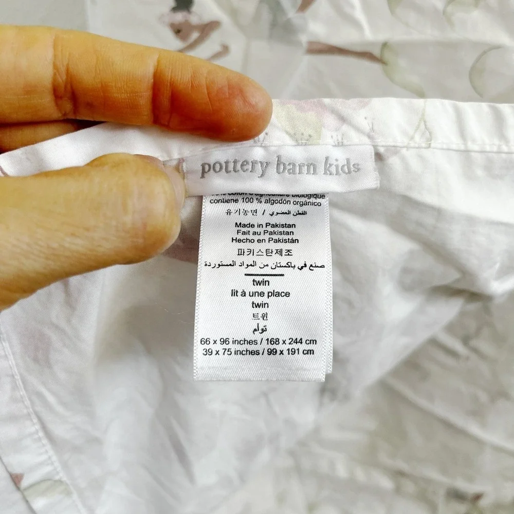 POTTERY BARN KIDS Talia Fairy Organic Flat Sheet